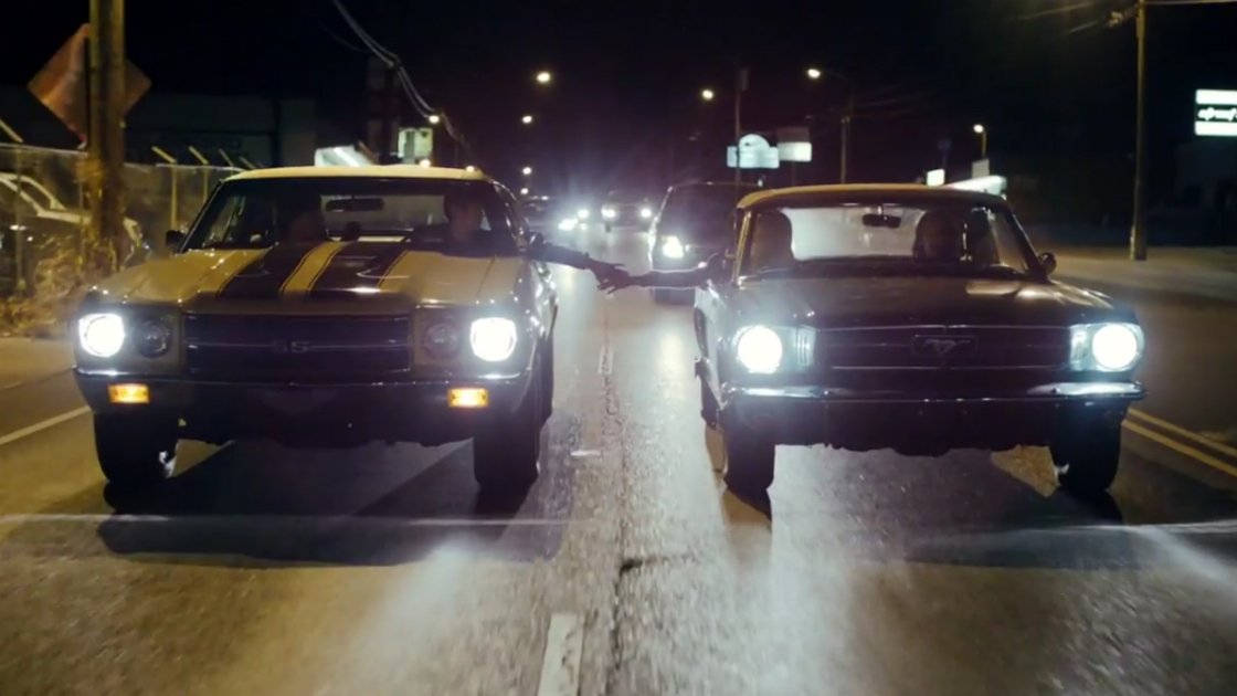 kid-rock-first-kiss-video-ford-mustang-cars-driving