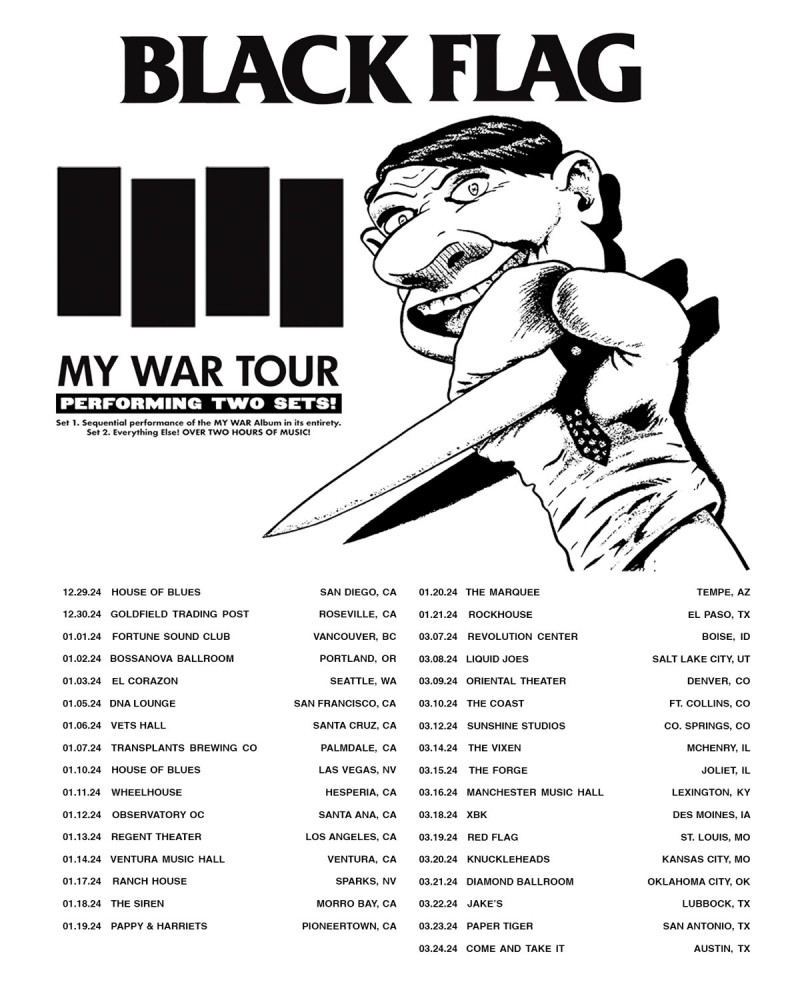black flag tour schedule