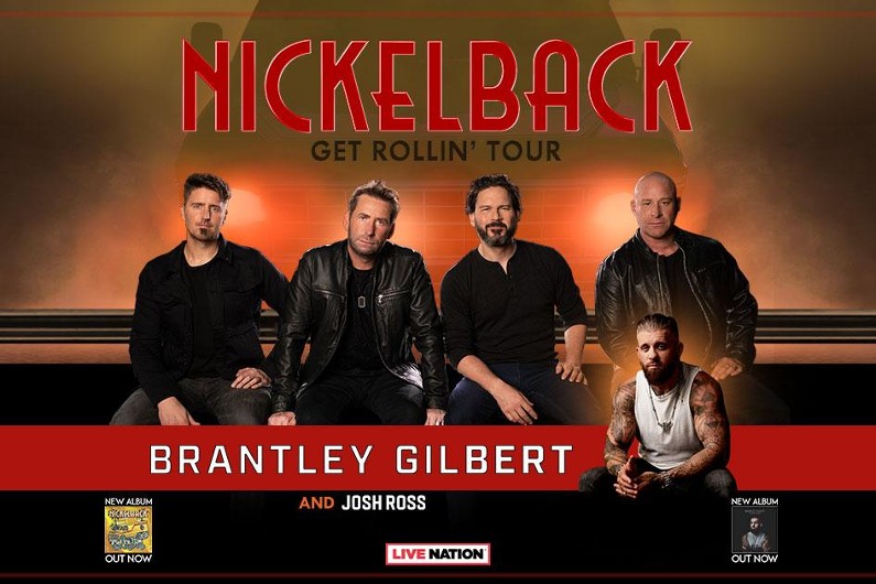 Nickelback, Brantley Gilbert, and Josh Ross at Rogers Place, Canada on