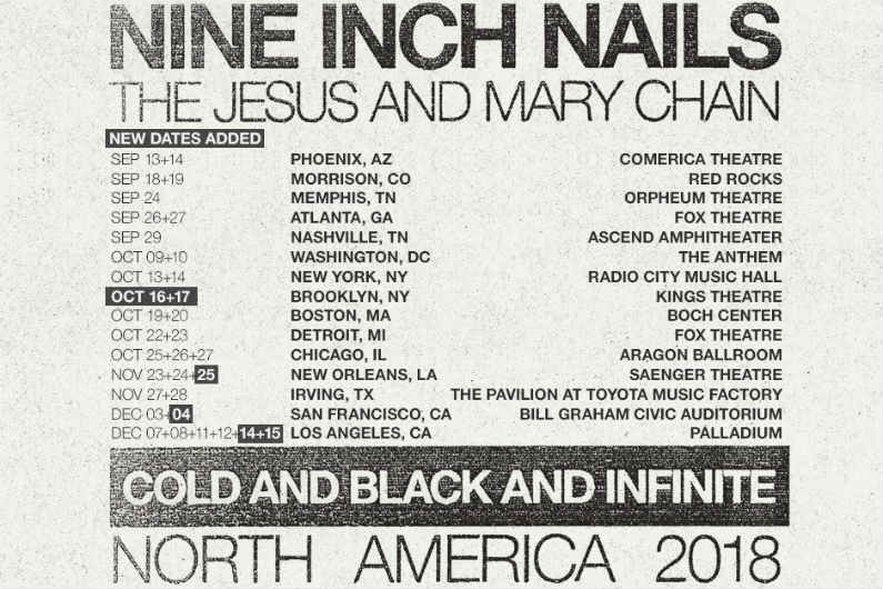 nine inch nails tour schedule