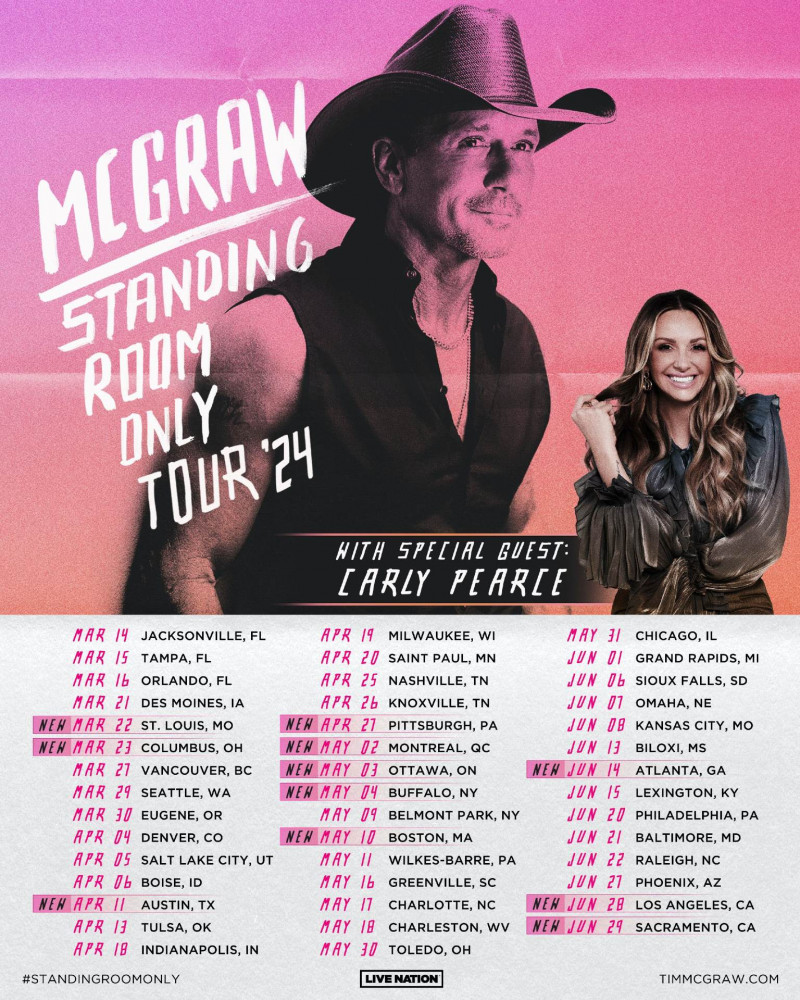 Tim McGraw Tour 2023/2024 - Find Dates and Tickets - Stereoboard